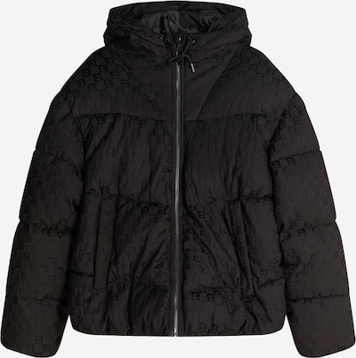 Bershka Zimska jakna u crna / crni traper, Pregled proizvoda