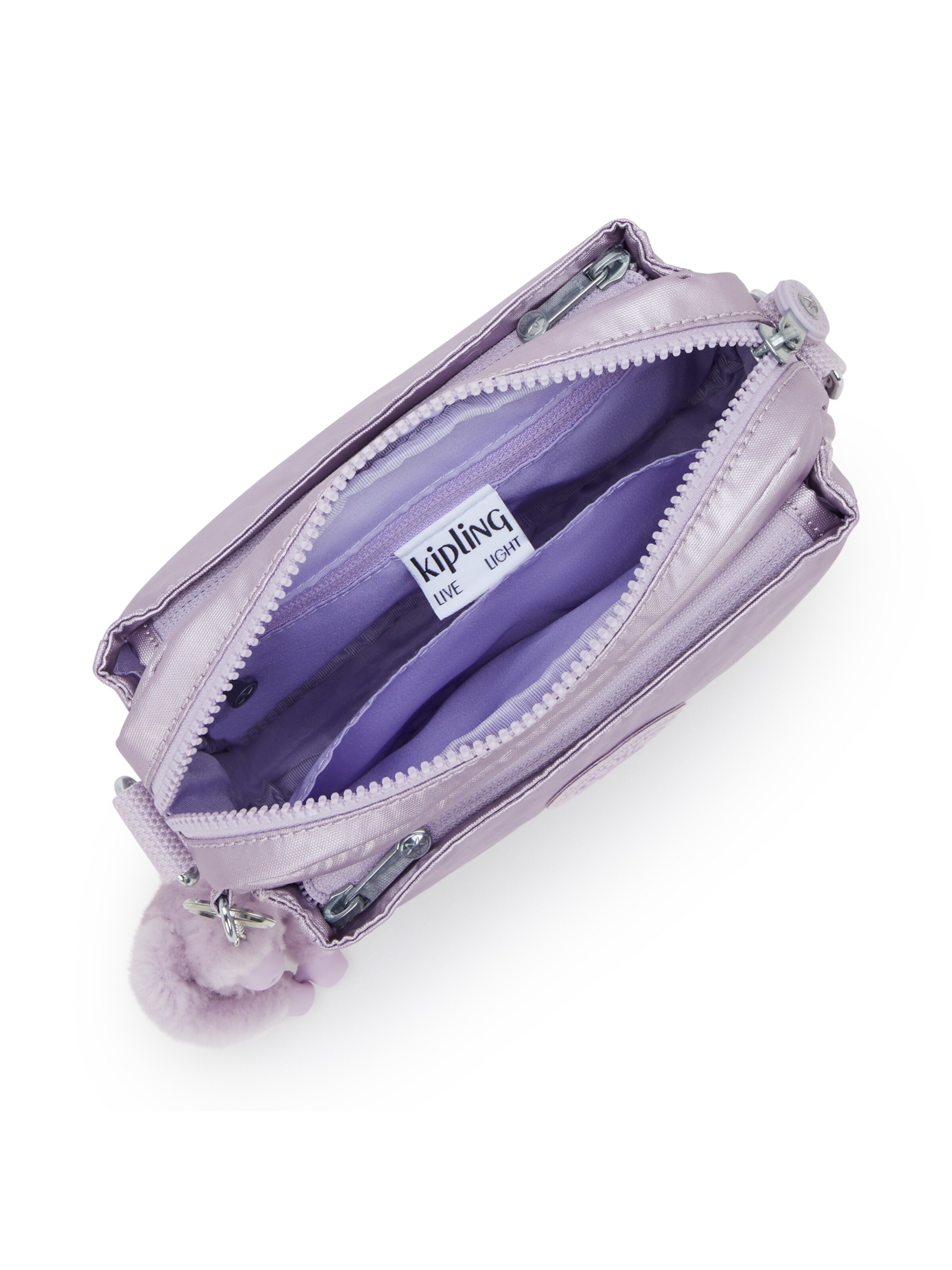KIPLING - Mala de ombro 'Abanu' em roxo