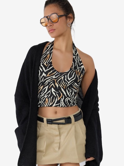 No Matter What Top in XS in de kleur Brokaat / Zwart / Wit, Productweergave