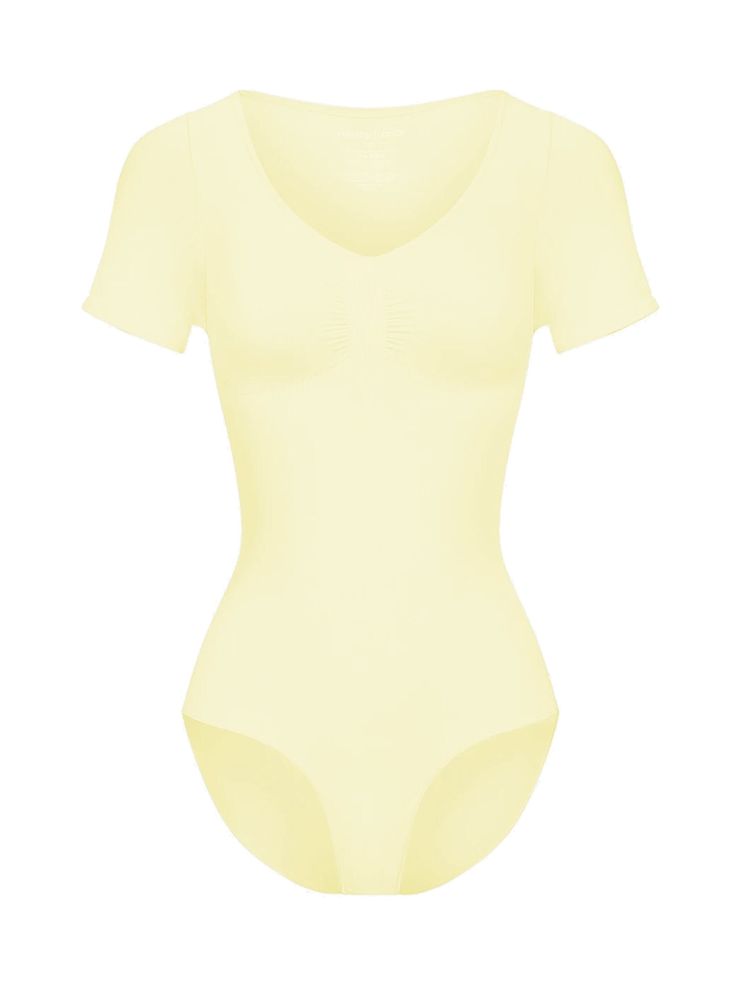 cfab Shaping bodysuit 'T-Shirt Bodysuit Sculpting Shapewear mit Slip' in Yellow: front