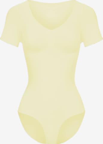 cfab Shaping bodysuit 'T-Shirt Bodysuit Sculpting Shapewear mit Slip' in Yellow: front