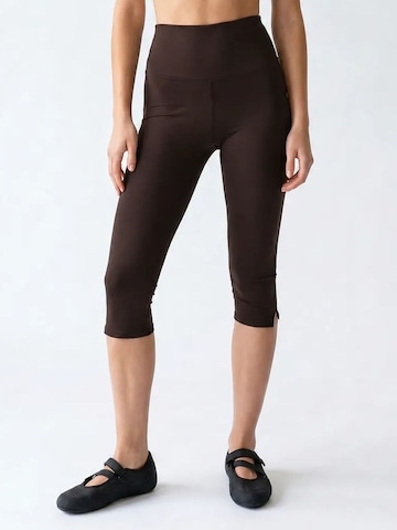 Skinny Leggings MixRay en marron : devant
