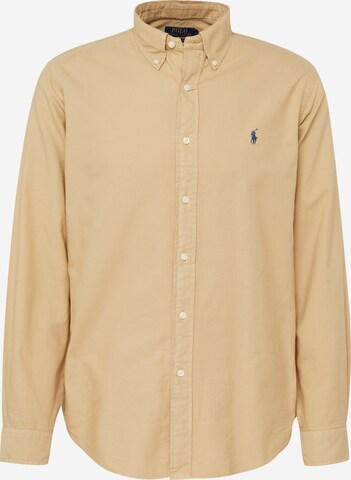 Polo Ralph Lauren Regular fit Overhemd in Beige: voorkant