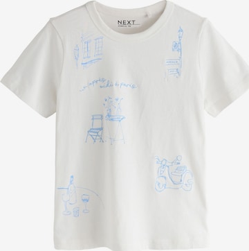 Tricou de la Next pe alb: față