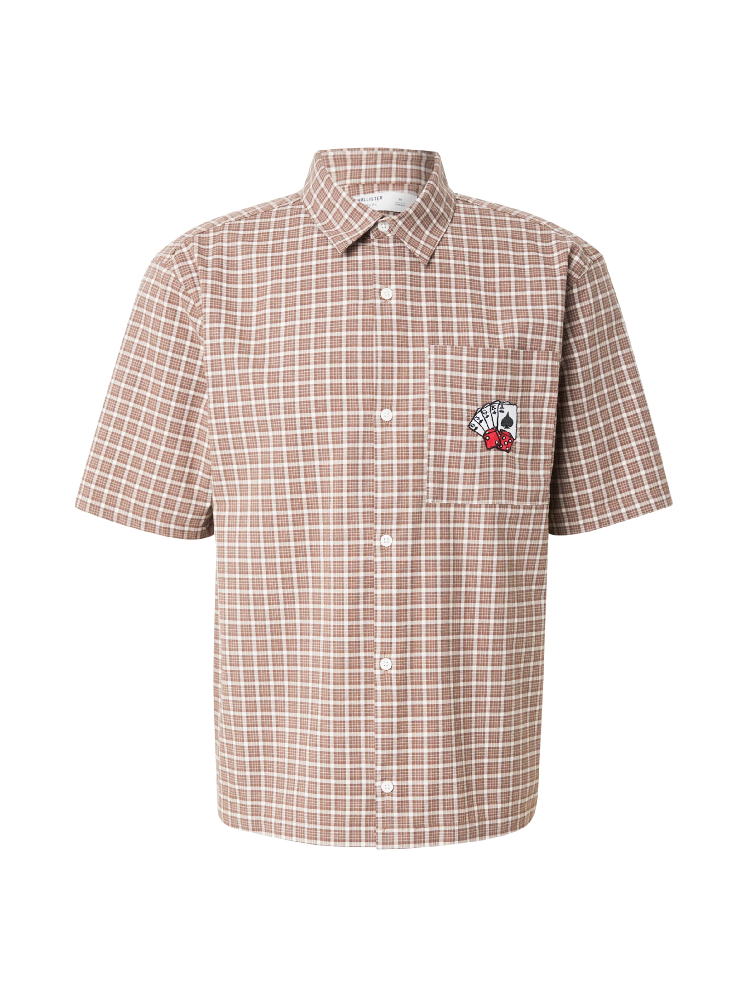 HOLLISTER - Ajuste confortable Camisa en marrón: frente