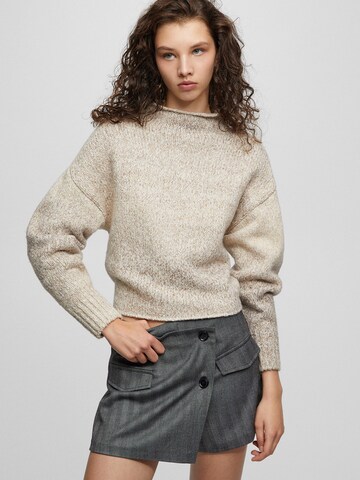 Pull&Bear Sweater in Beige: front