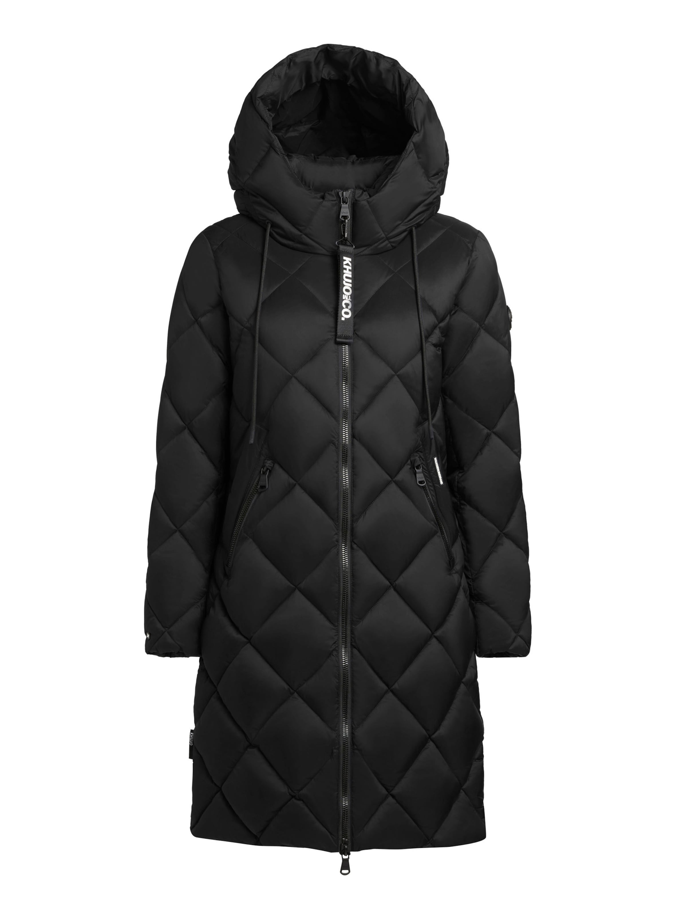 khujo Zimní kabát 'Linda' – černá: přední strana