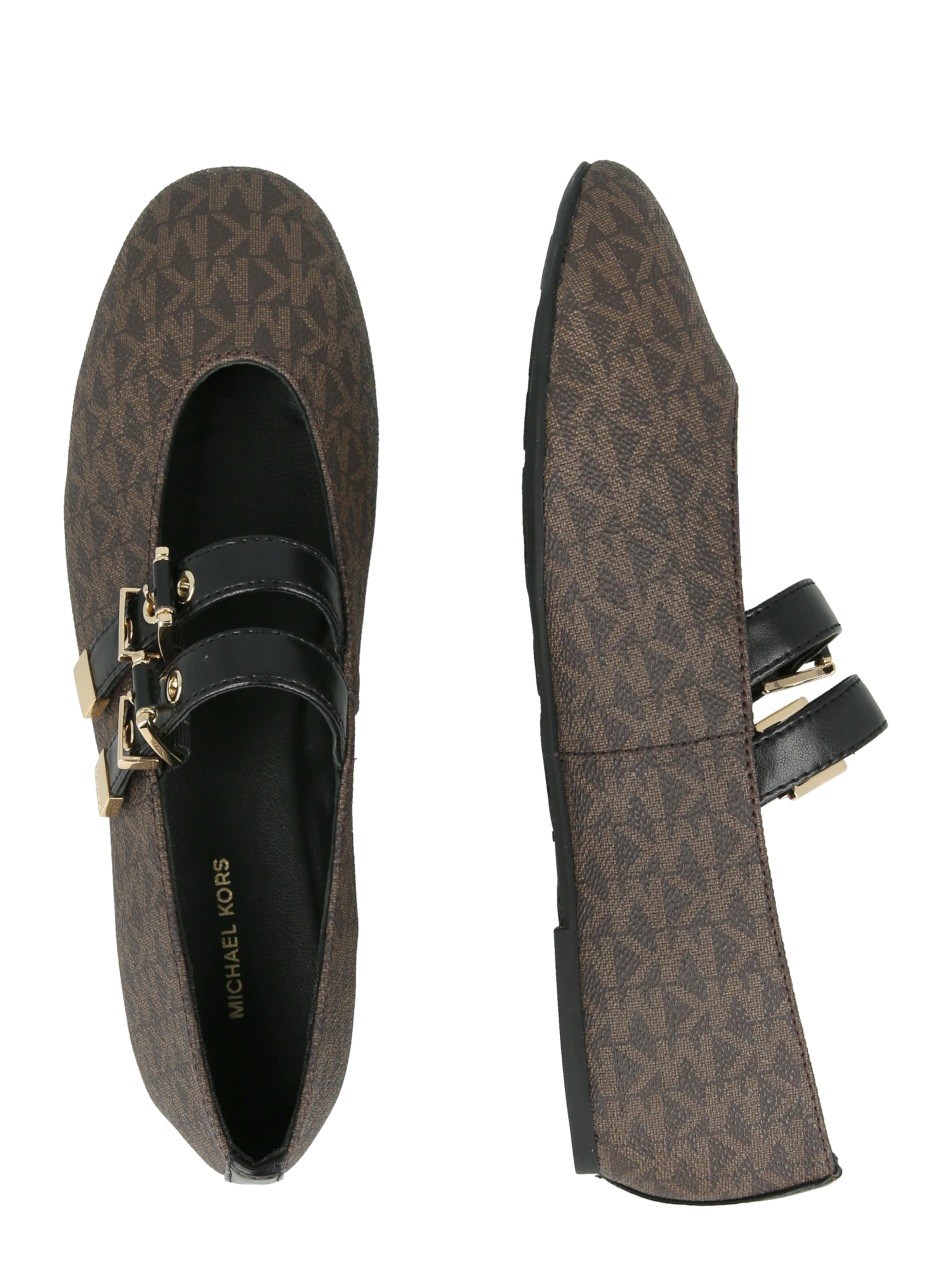 MICHAEL Michael Kors Балетки с ремешком 'ROWEN' в Коричневый