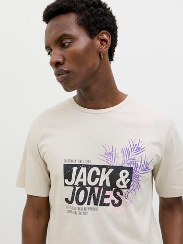 JACK & JONES Tričko 'JJJAXON' – béžová