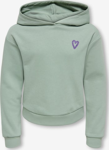 ONLY GIRLS Sweatshirt 'KOGCOOPER' in Green: front