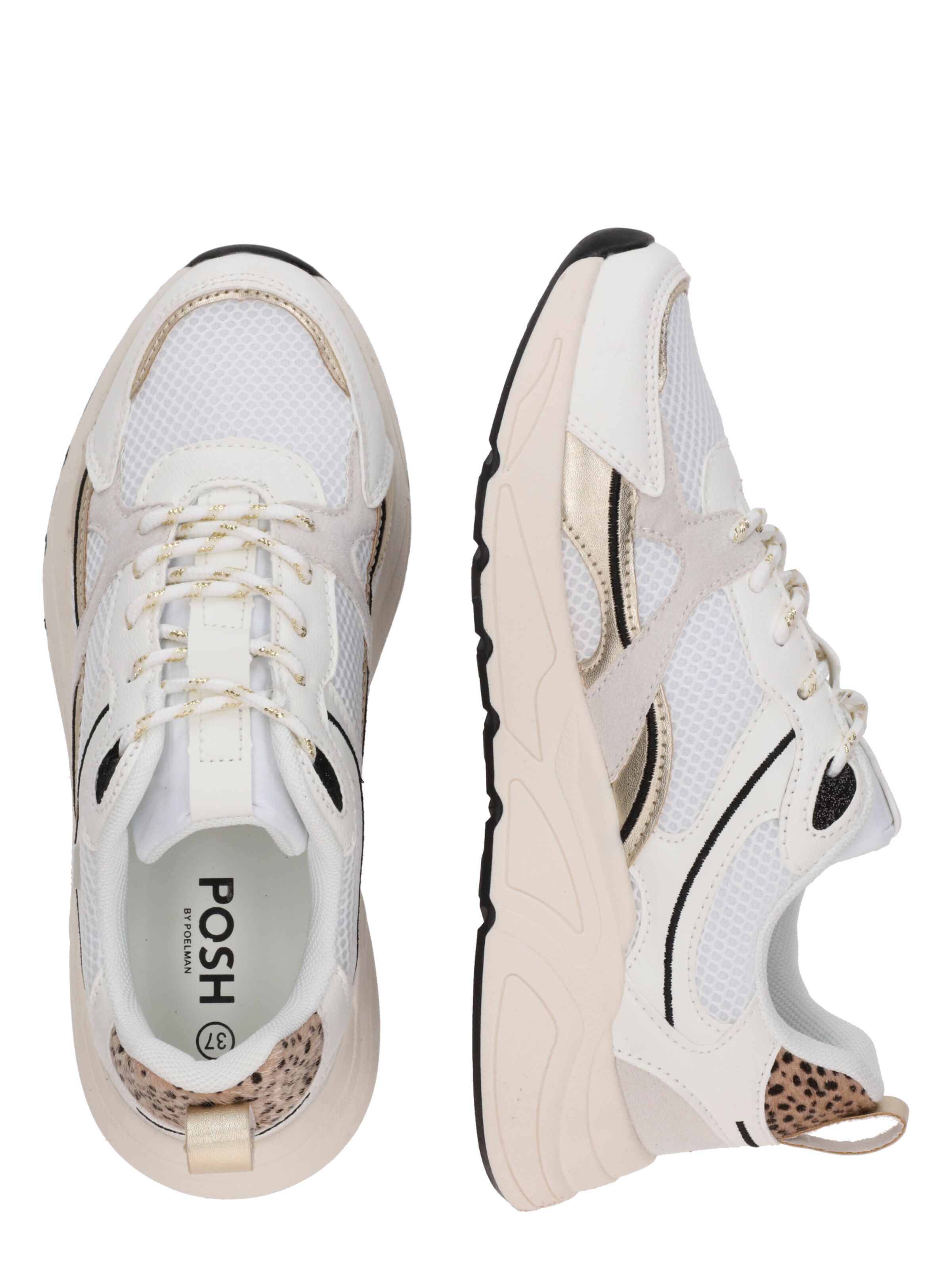 Baskets basses 'KAE' POSH by Poelman en blanc