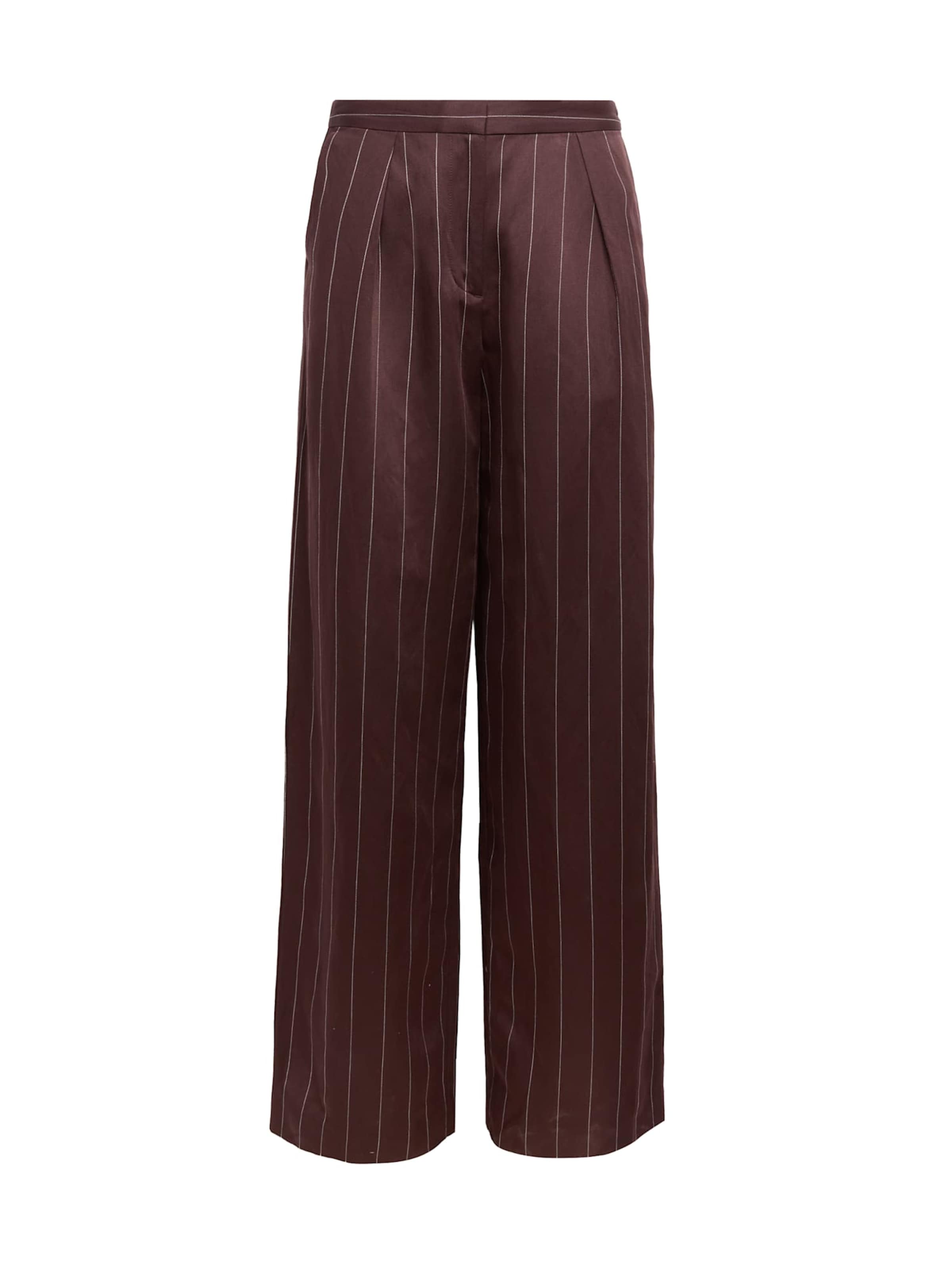 Marks & Spencer Pantalon à pince en 34 en marron, Vue avec produit