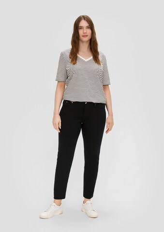 s.Oliver Slimfit Broek in Zwart