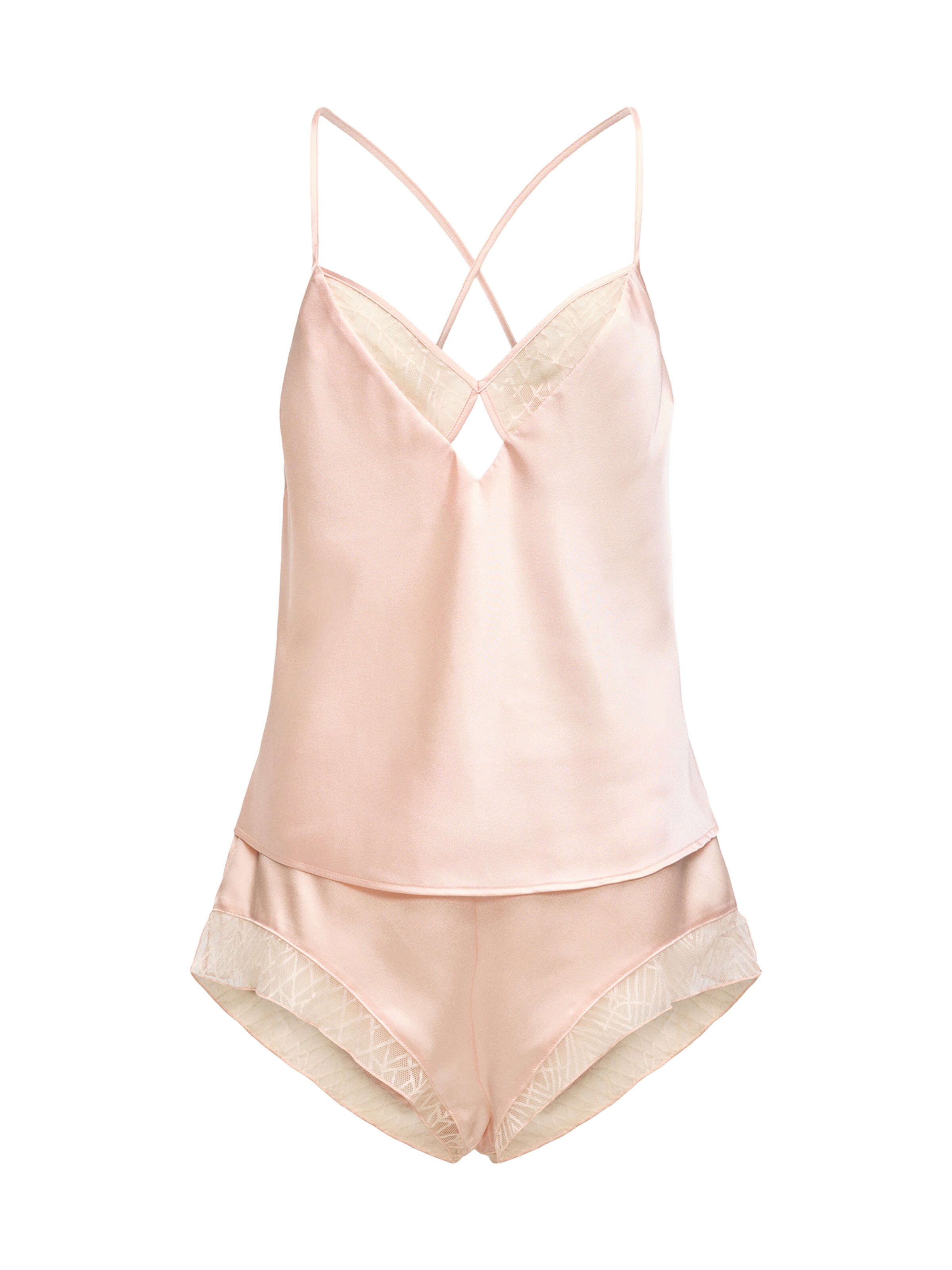 TRIUMPH Short Pajama Set 'A Weekend to Remember' in Beige: front