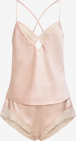 TRIUMPH Short Pajama Set 'A Weekend to Remember' in Beige: front