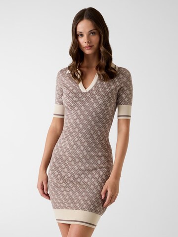 GUESS Knitted dress in Brown: front