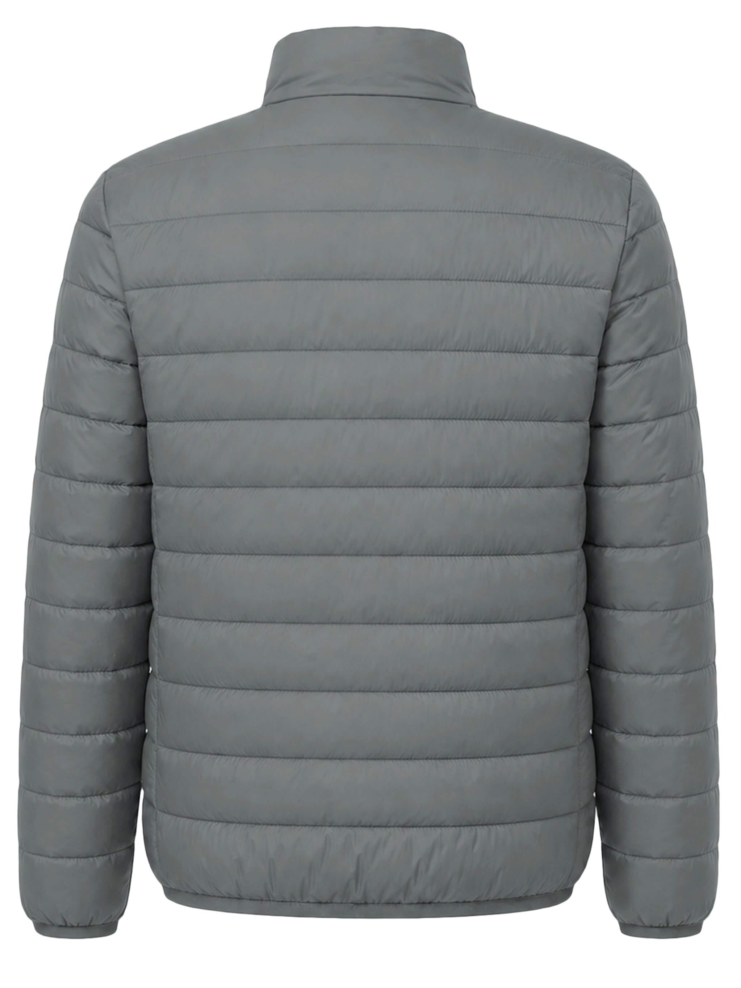 ALLTHEMEN Winter Jacket 'Stichwerk' in Grey