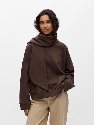 Sweat-shirt 'OBJArina' OBJECT en marron : devant
