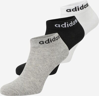 ADIDAS SPORTSWEAR Sports socks 'Think Linear  ' in Grey / Black / White, Item view