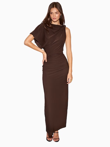 Lipsy Dress in Brown: front