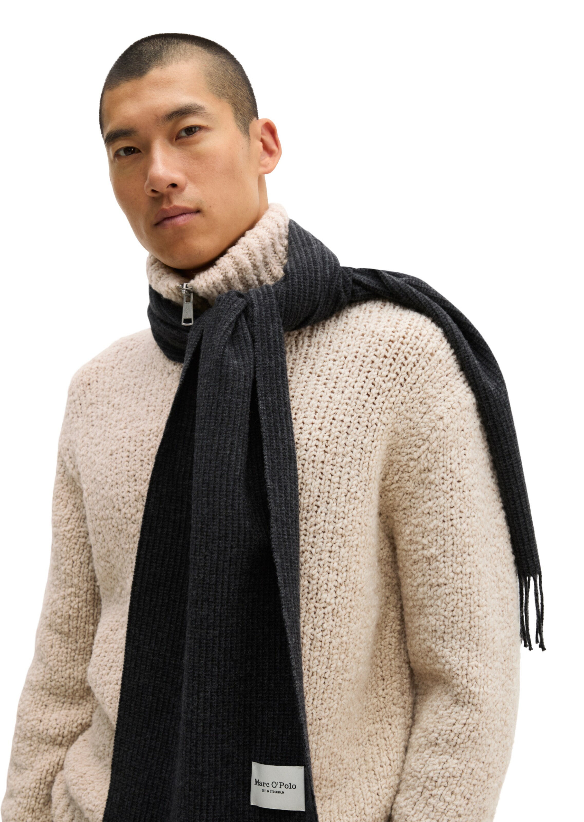 Marc O'Polo Scarf in Black: front