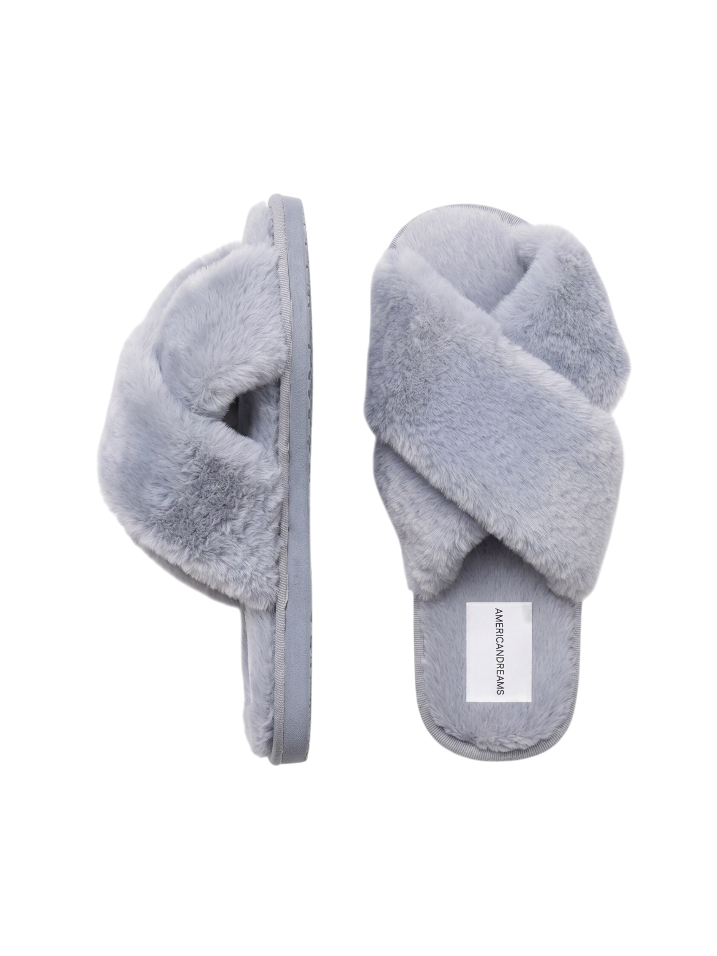 americandreams Slippers 'Lou' in Grey