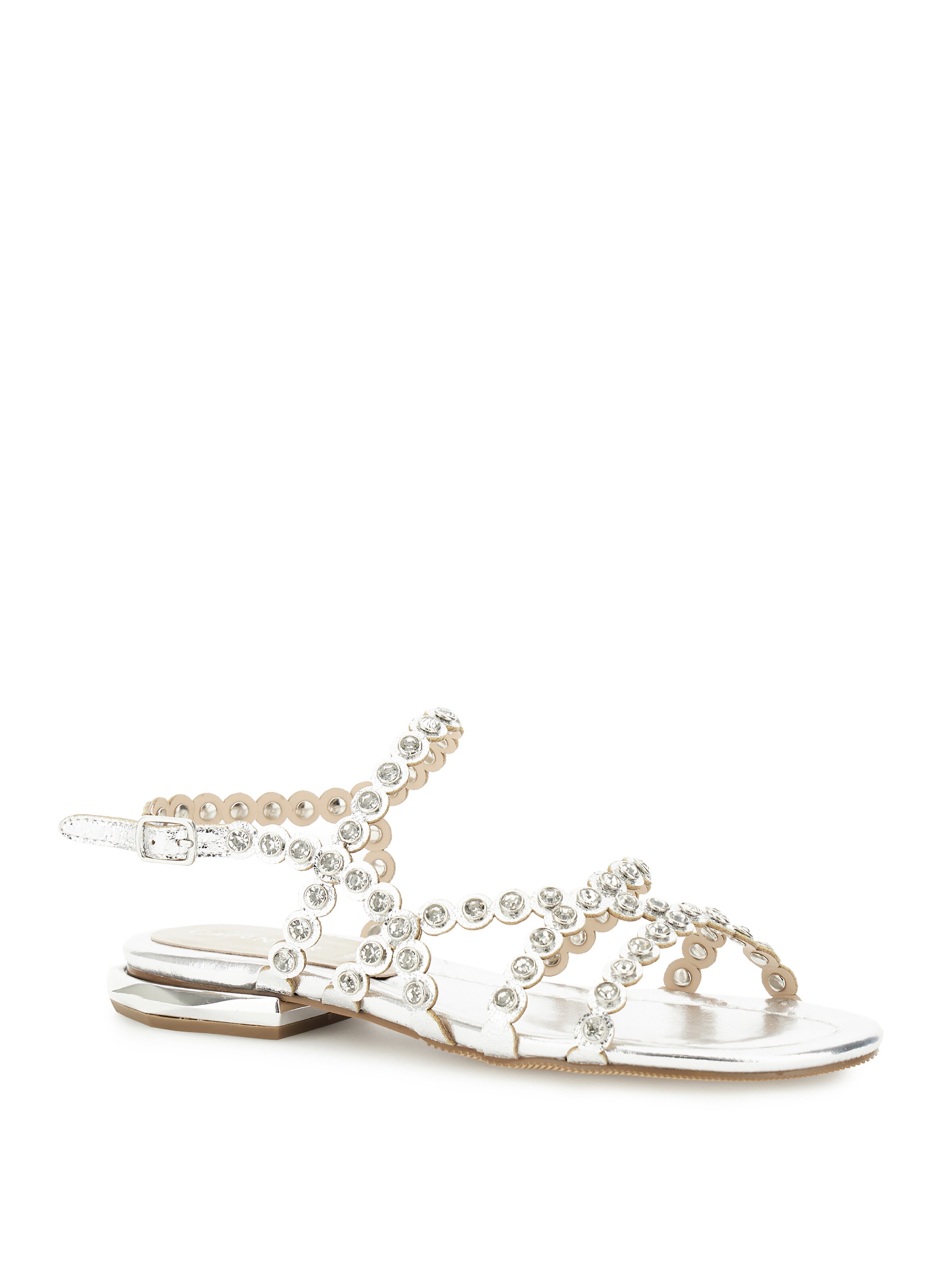 Sandalo con cinturino di CAFè NOIR in argento: frontale