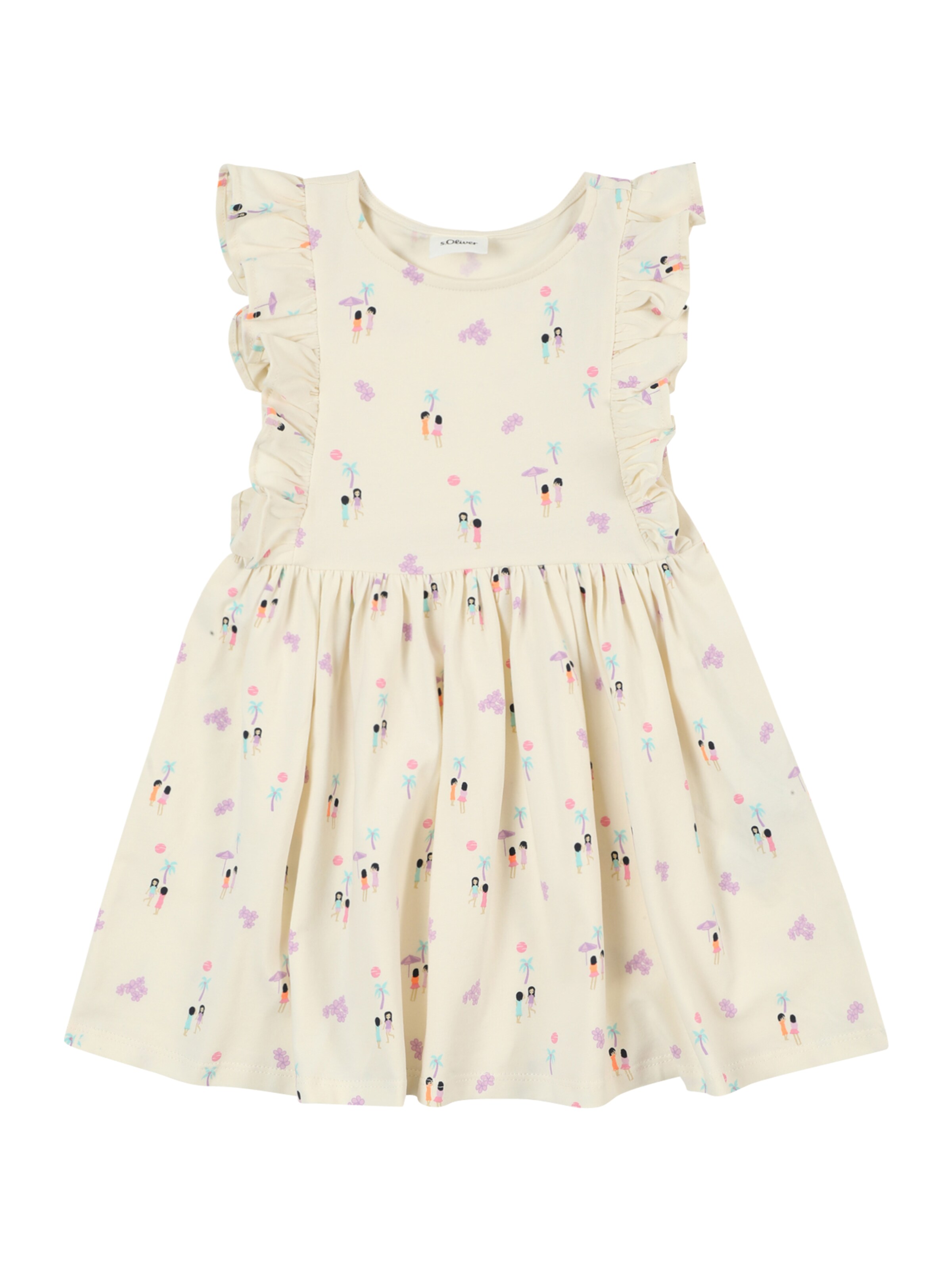 s.Oliver Kleid in Beige: Vorderseite