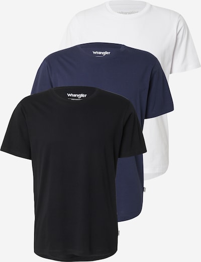 Marškinėliai iš WRANGLER, spalva – tamsiai mėlyna / juoda / balta, Prekių apžvalga