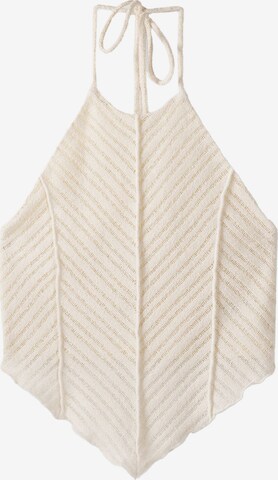 Bershka Knitted Top in Beige: front