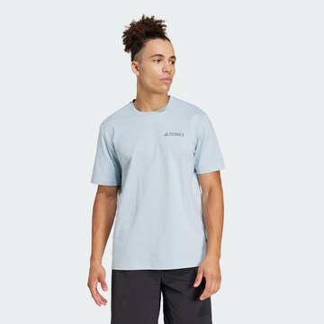 T-Shirt fonctionnel ADIDAS TERREX en bleu : devant