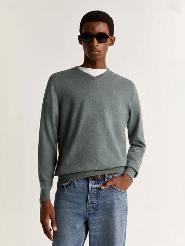 Scalpers Sweater 'Skull' in Green: front