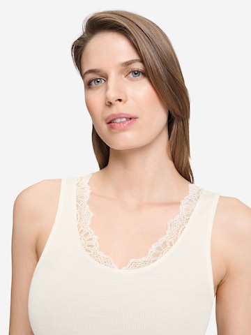 Hanro Top ' Woolen Lace ' in Wit