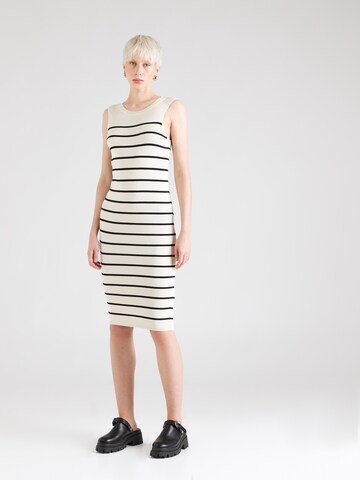 VERO MODA Knit dress in Beige: front
