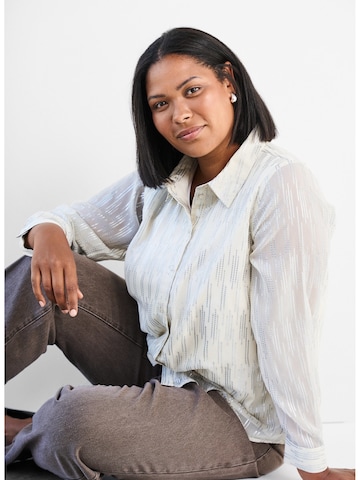 Zizzi Blouse 'CAFANIA' in Beige