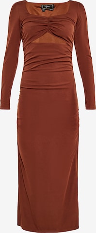 faina Mekko värissä ruskea: etupuoli
