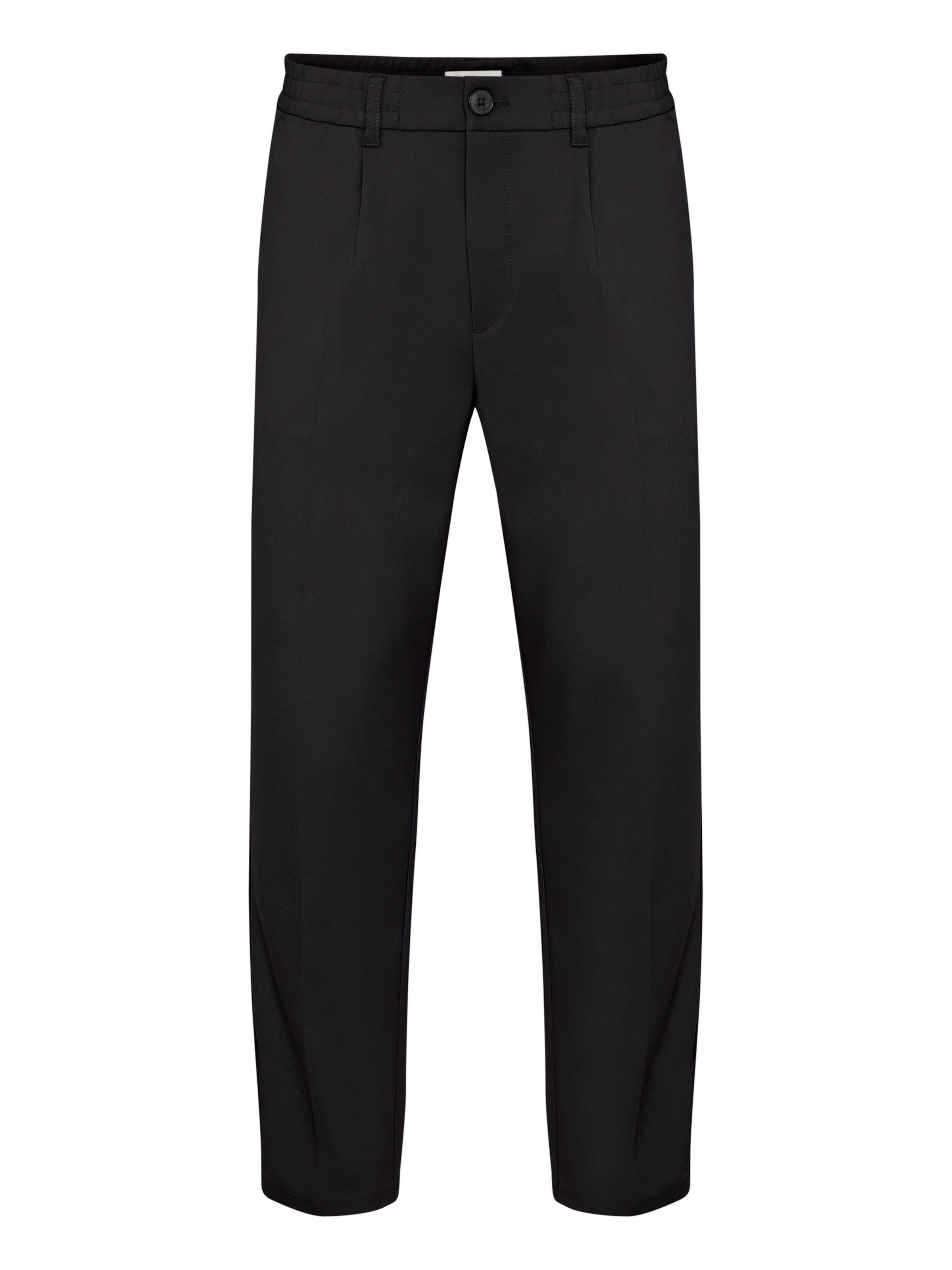 Casual Friday Tapered Παντελόνι τσίνο σε μαύρο: μπροστά