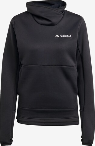 ADIDAS TERREX Sportief sweatshirt 'Xperior Medium Fleece' in Zwart: voorkant