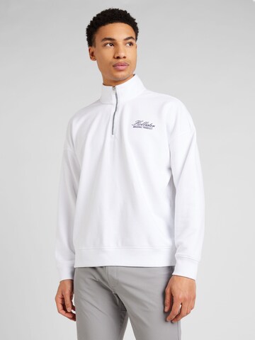 Sweat-shirt 'APAC EXCLUSIVE' HOLLISTER en blanc : devant