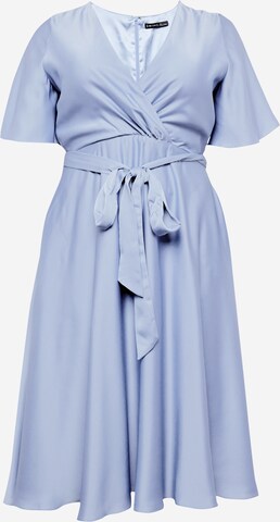 Robe de cocktail SWING Curve en bleu : devant