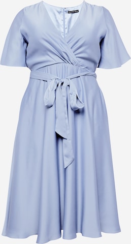 Robe de cocktail SWING Curve en bleu : devant