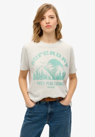 T-shirt 'Lo-Fi' Superdry en blanc : devant