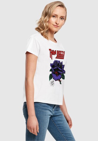 Merchcode Shirt 'Thin Lizzy - Rose' in Wit