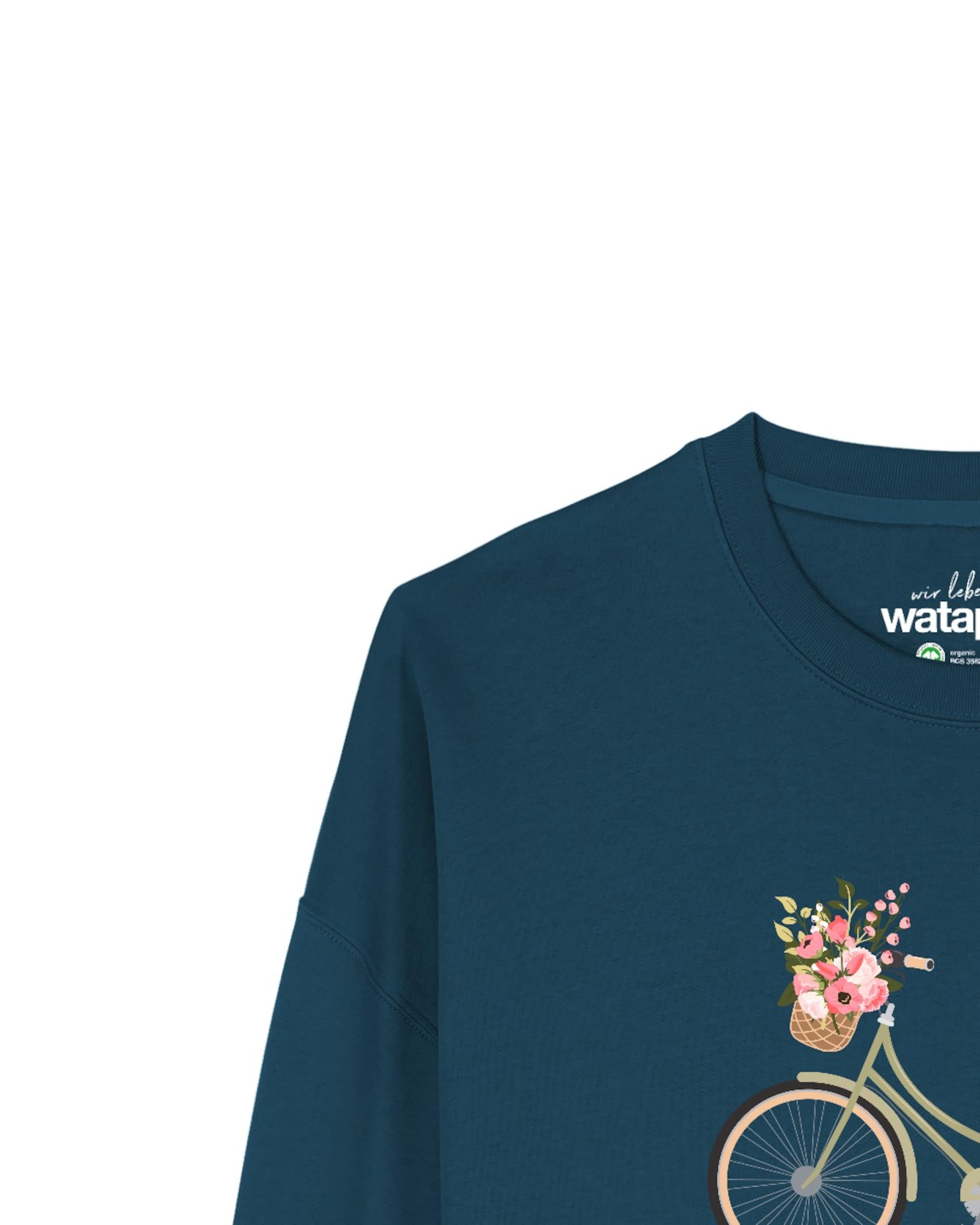 Watapparel Sweatshirt 'Damenfahrrad ' in Green