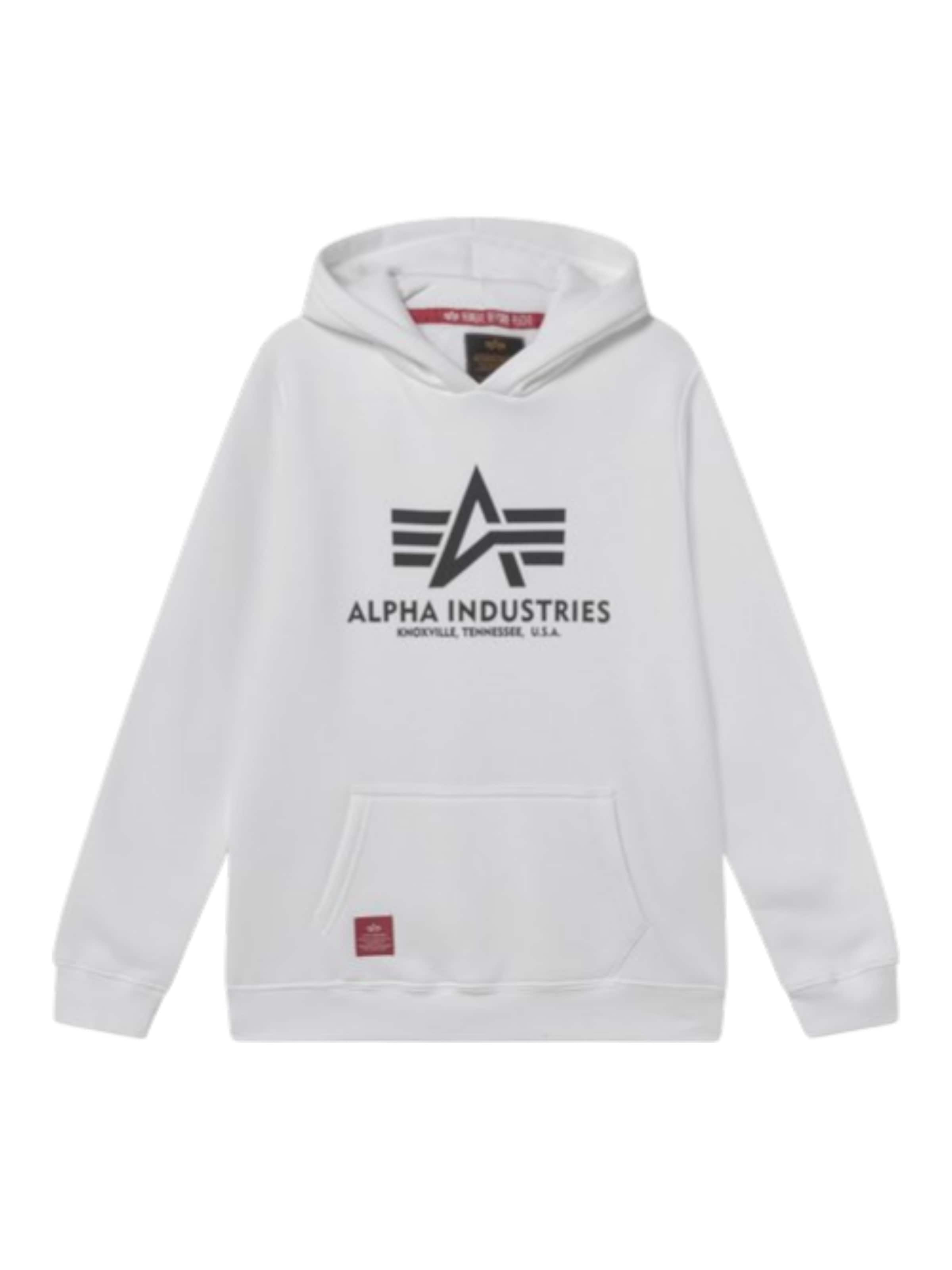 ALPHA INDUSTRIES Sweatshirt 'Basic' in White: front