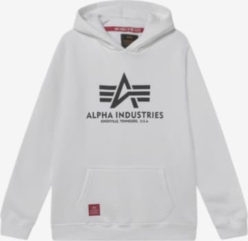ALPHA INDUSTRIES Sweatshirt 'Basic' in White: front