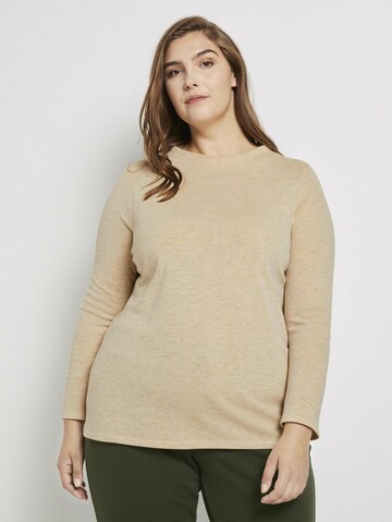 Tom Tailor Women + Shirt in Beige: front