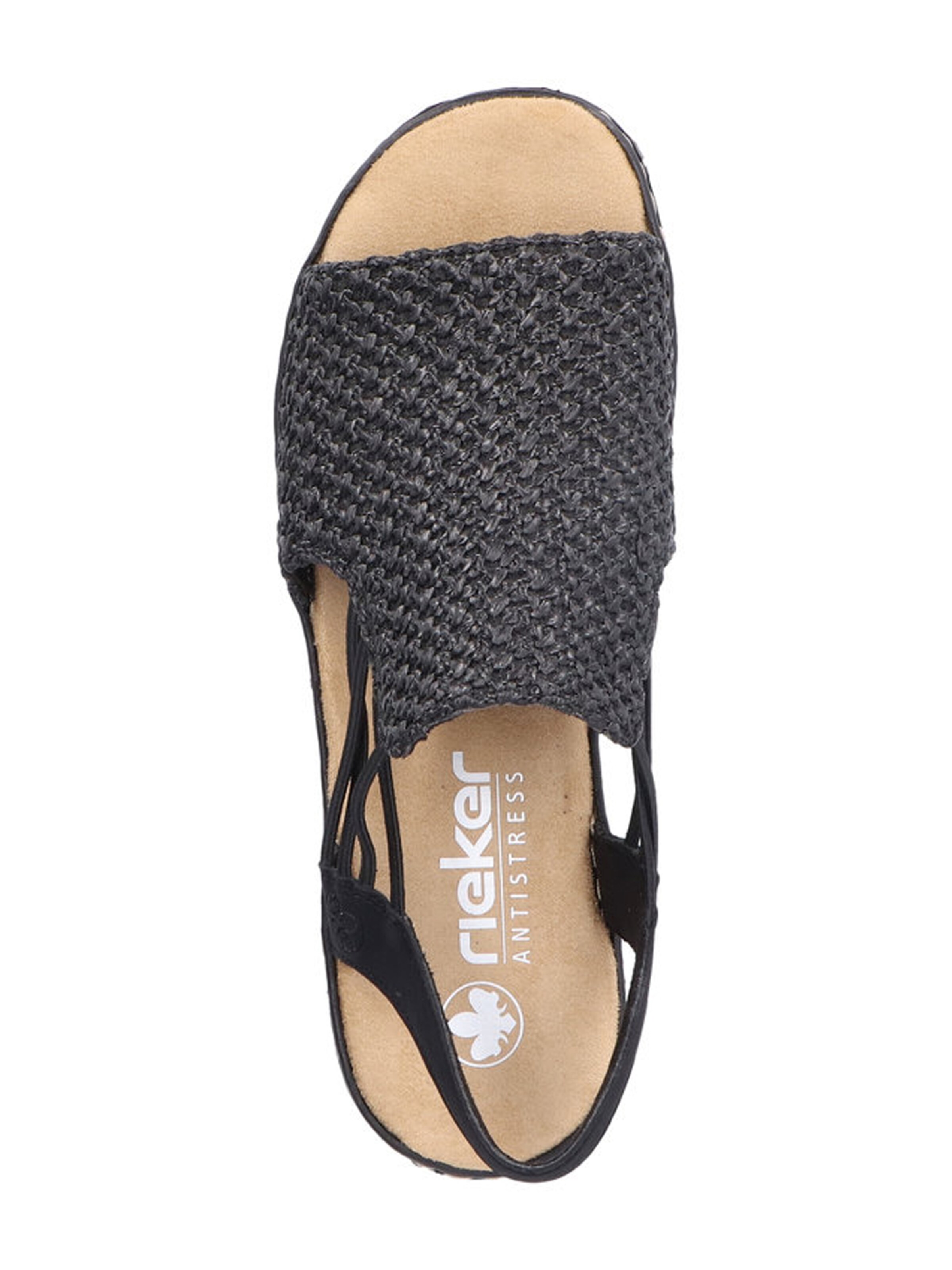 melns Rieker Sandales