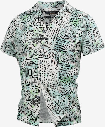 INDICODE JEANS Button Up Shirt 'Milky' in Blue: front