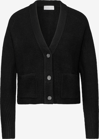 Street One Studio Knit Cardigan in Black: front